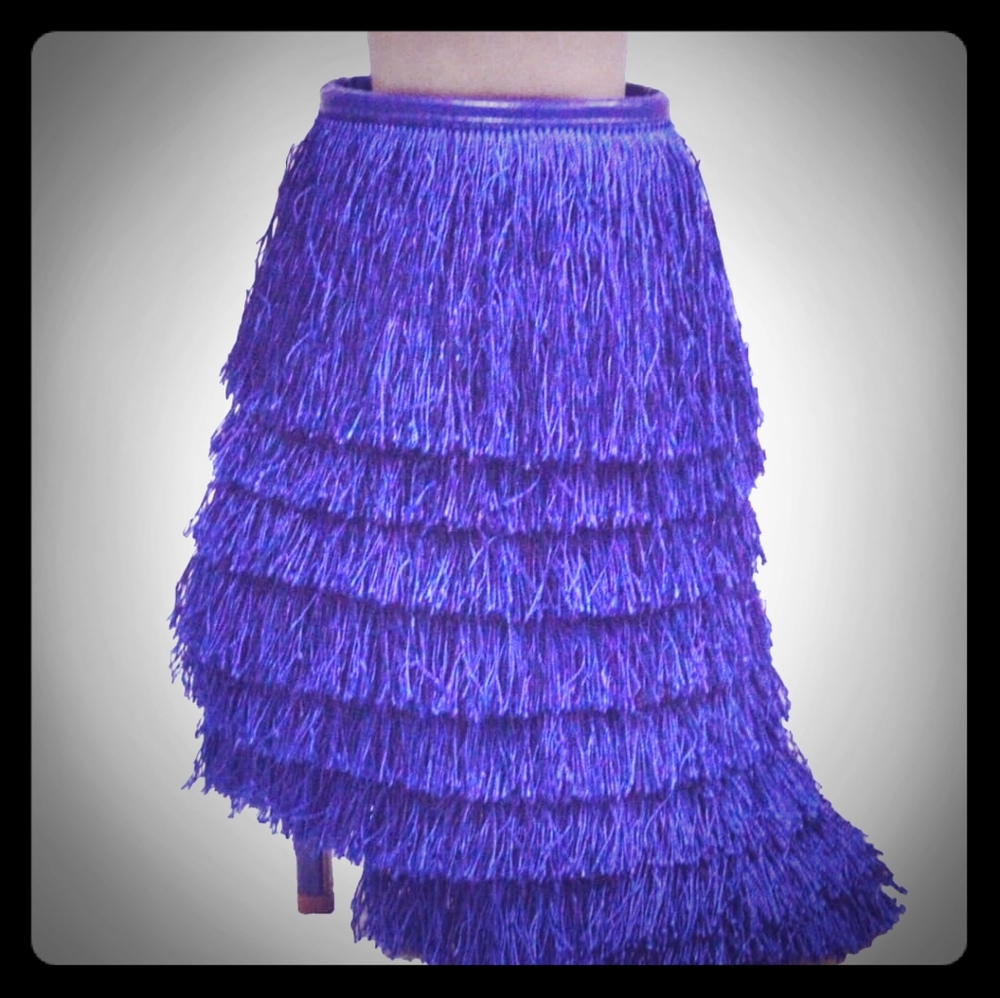 Ms.Fringy Royal Blue Bootie